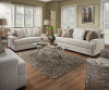 6547 Beautyrest Sofa and Love with Silver Nailhead Trim in Grenada Natural - Accent Chaise Available